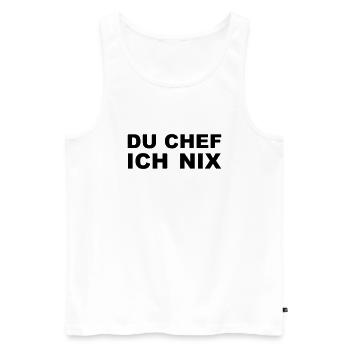 You boss - I nix - Men's Premium Organic Tank Top - white - Front - Michal (187cm)