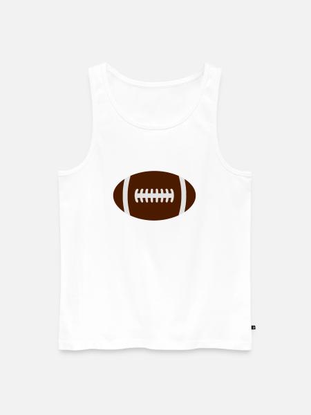 rugby ball - Men's Premium Organic Tank Top - white