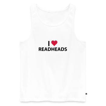i_love_redheads - Débardeur bio Premium Homme - blanc - Devant - Michal (187cm)