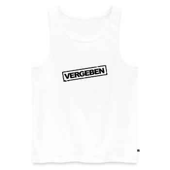Vergeben - Männer Premium Bio Tank Top - Weiß - Vorne - AI Model Male 178 light (178cm)