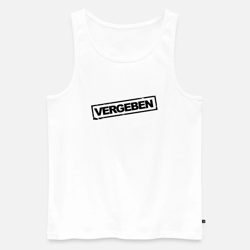 Vergeben - Männer Premium Bio Tank Top - Weiß