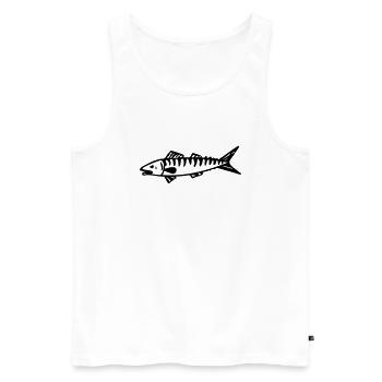 Makrele Makrelenseefisch für Fischer - Männer Premium Bio Tank Top - Weiß - Vorne - AI Model Male 178 light (178cm)