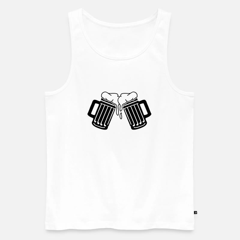 bier__f1 - Männer Premium Bio Tank Top - Weiß