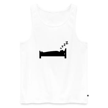 Schlafen - Männer Premium Bio Tank Top - Weiß - Vorne - AI Model Male 178 light (178cm)