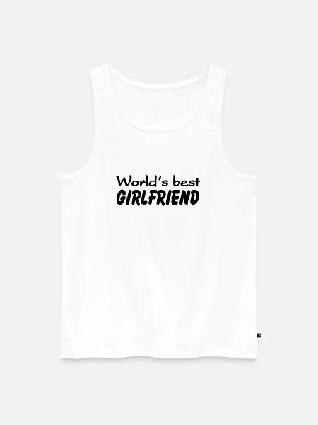 World's best Girlfriend - Männer Premium Bio Tank Top - Weiß