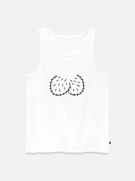 Hodensack - Scrotum - Männer Premium Bio Tank Top - Weiß