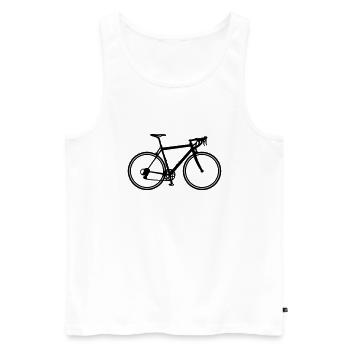Bicyclette - Débardeur bio Premium Homme - blanc - Devant - Michal (187cm)