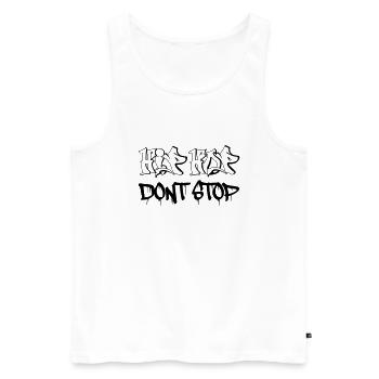 hip_hop_dont_stop - Männer Premium Bio Tank Top - Weiß - Vorne - Michal (187cm)