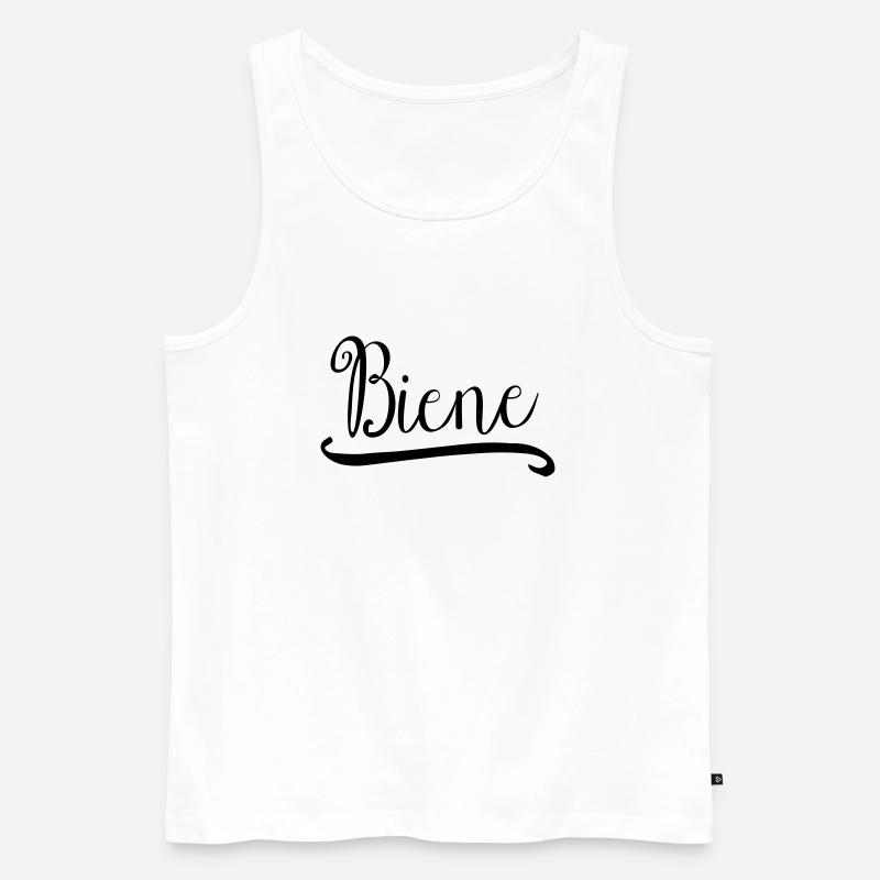 biene_1 - Männer Premium Bio Tank Top - Weiß