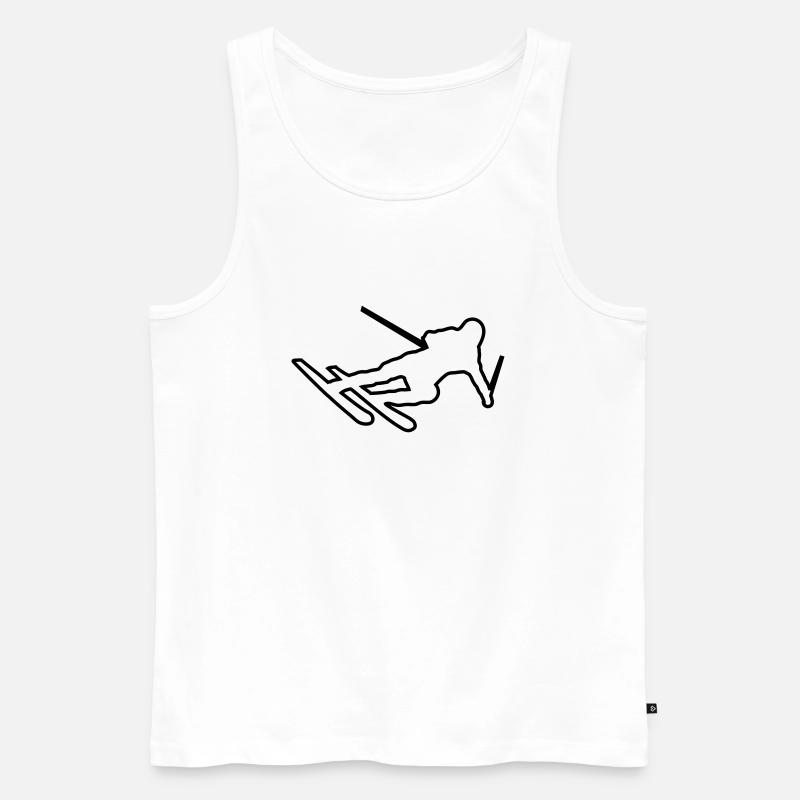 ski - Männer Premium Bio Tank Top - Weiß