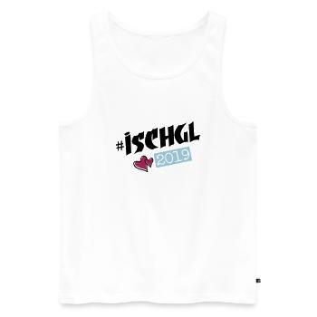 ischgl 2019 herzchen - Männer Premium Bio Tank Top - Weiß - Vorne - AI Model Male 178 light (178cm)