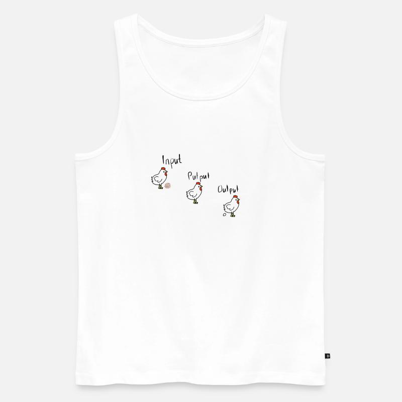 Input Putput Output - Männer Premium Bio Tank Top - Weiß