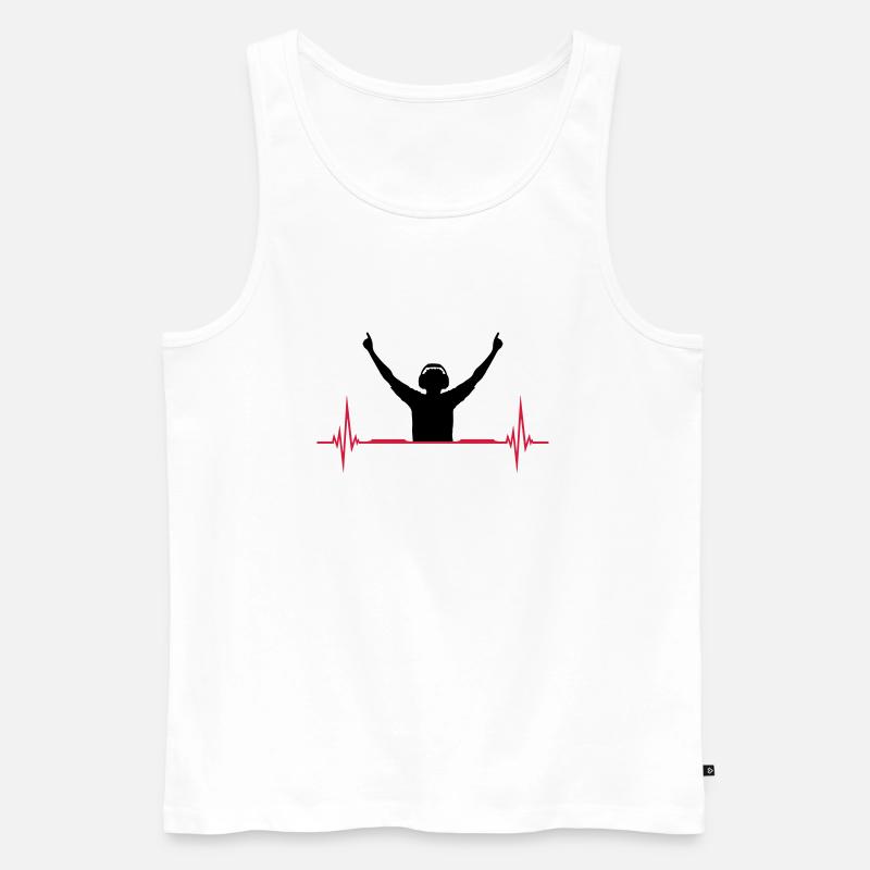 Puls DJ Design - Männer Premium Bio Tank Top - Weiß