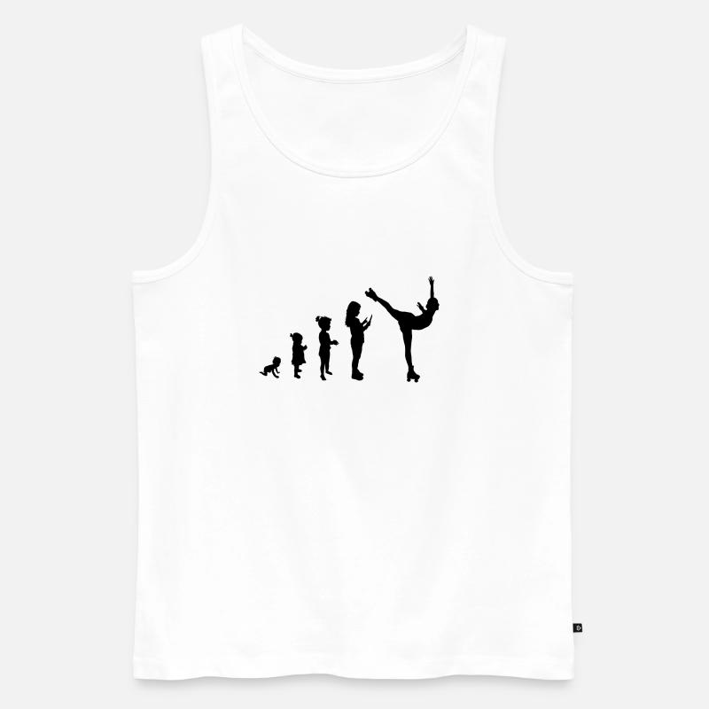 Evolution roller skating 1 - Men's Premium Organic Tank Top - white