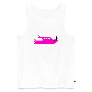 Bateau - Débardeur bio Premium Homme - blanc - Devant - Michal (187cm)