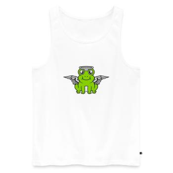 Halo Wings Grenouille Ange - Débardeur bio Premium Homme - blanc - Devant - Michal (187cm)