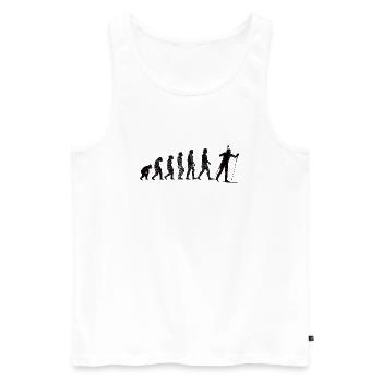 Skifahrer Skilanglauf Wintersport Ski Skifahren - Männer Premium Bio Tank Top - Weiß - Vorne - Michal (187cm)