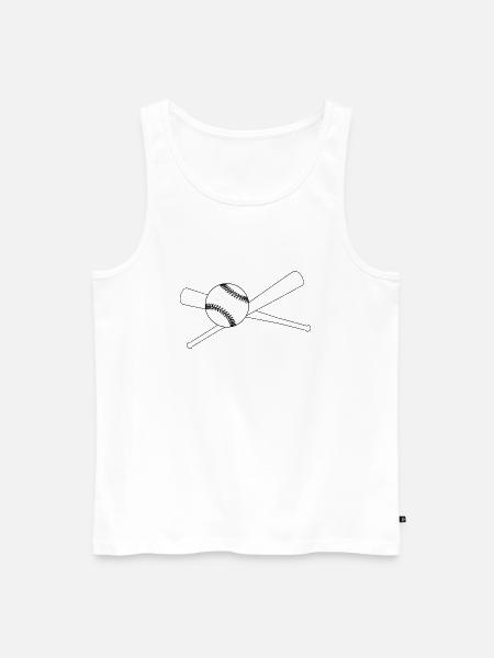 Baseball And 2 Bats - Men's Premium Organic Tank Top - white