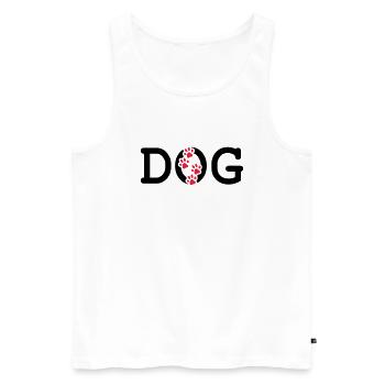 Dog - Männer Premium Bio Tank Top - Weiß - Vorne - AI Model Male 178 light (178cm)