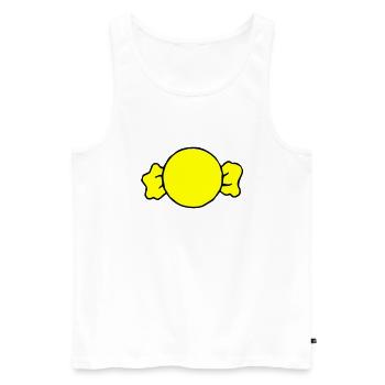 Bonbon - Männer Premium Bio Tank Top - Weiß - Vorne - AI Model Male 178 light (178cm)