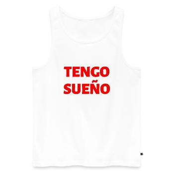 schläfrig, müde Spanisch Spanien - Männer Premium Bio Tank Top - Weiß - Vorne - Michal (187cm)