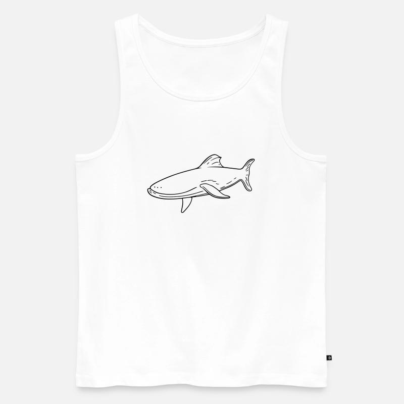 Wal - Männer Premium Bio Tank Top - Weiß