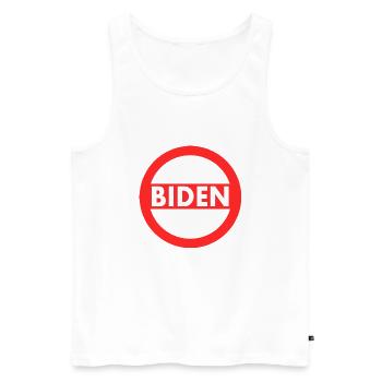 Joe Biden - Débardeur bio Premium Homme - blanc - Devant - AI Model Male 178 light (178cm)