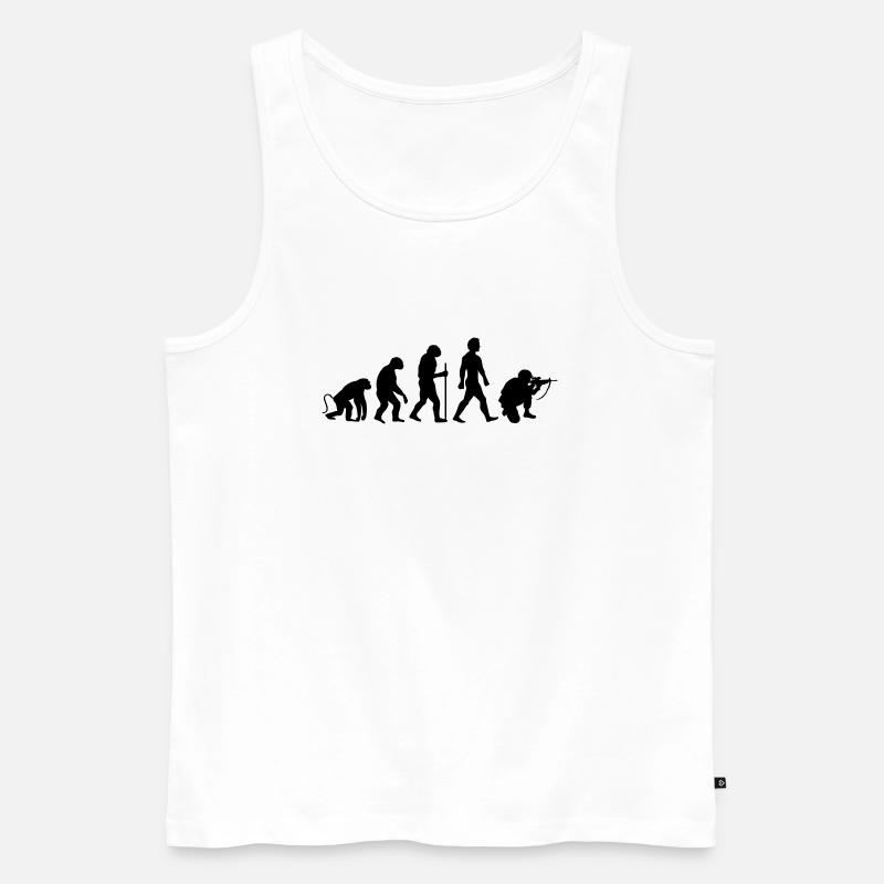 Soldier Evolution - Männer Premium Bio Tank Top - Weiß
