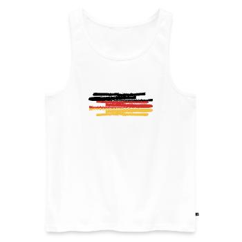 Allemagne Drapeau allemand - Débardeur bio Premium Homme - blanc - Devant - Michal (187cm)