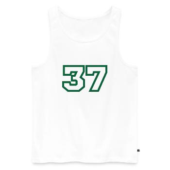 Number 37 green sport - Men's Premium Organic Tank Top - white - Front - Michal (187cm)