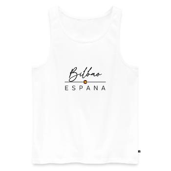 Spain - Bilbao - Spain - España - Men's Premium Organic Tank Top - white - Front - AI Model Male 178 light (178cm)