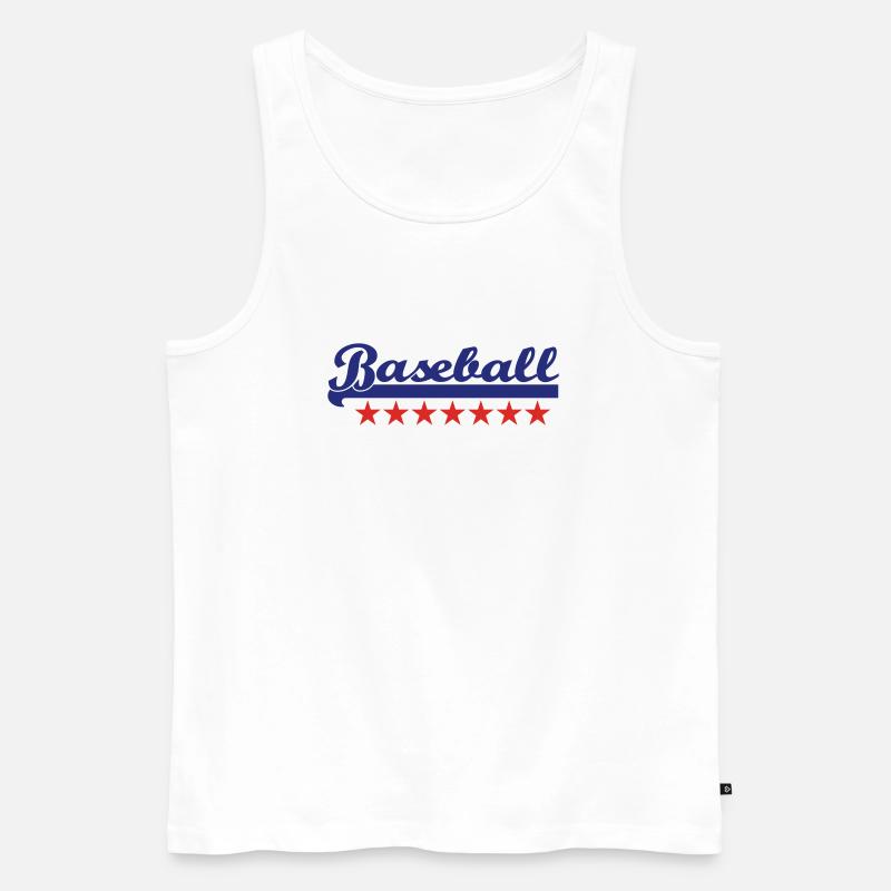 baseball - Männer Premium Bio Tank Top - Weiß