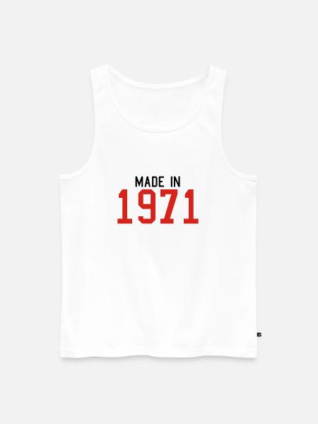 1971 - Men's Premium Organic Tank Top - white