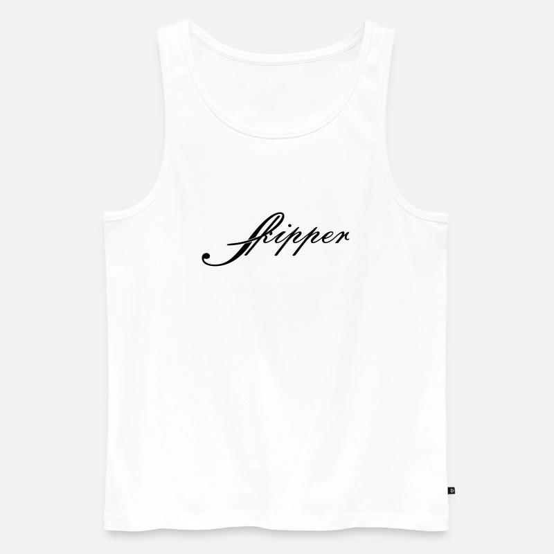 skipper_vec_1 de - Männer Premium Bio Tank Top - Weiß