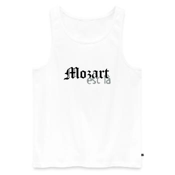 mozart est là - Débardeur bio Premium Homme - blanc - Devant - Michal (187cm)