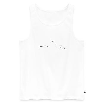 Shilouette Seekajak - Männer Premium Bio Tank Top - Weiß - Vorne - AI Model Male 178 light (178cm)