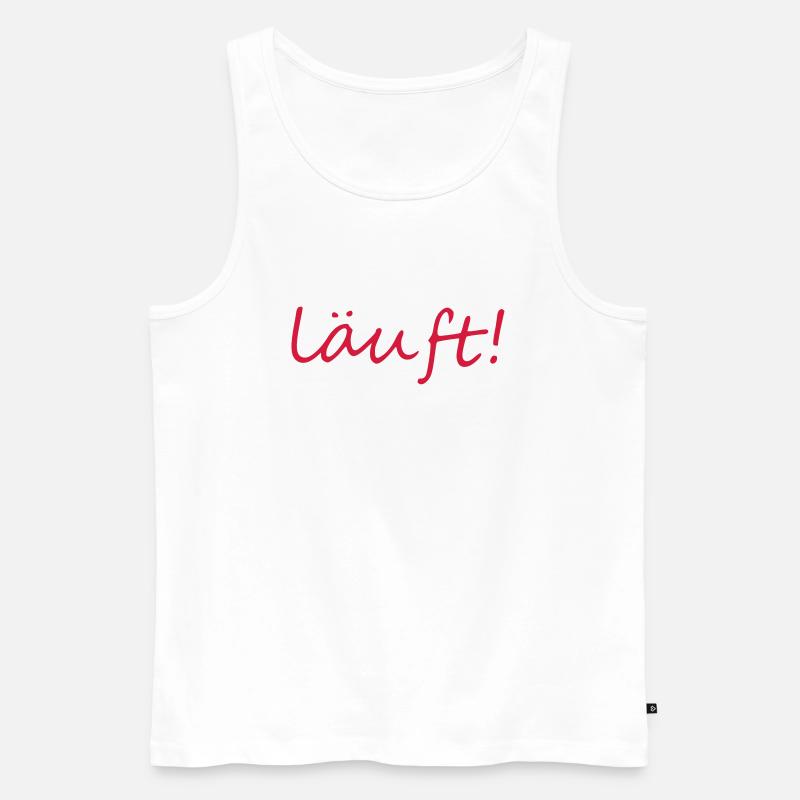 Läuft. - Männer Premium Bio Tank Top - Weiß