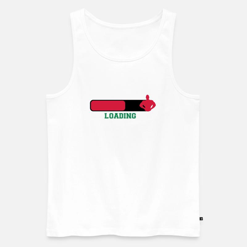 Loading - Männer Premium Bio Tank Top - Weiß