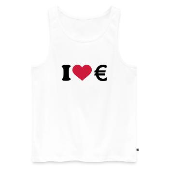 I love Euro - Débardeur bio Premium Homme - blanc - Devant - AI Model Male 178 light (178cm)