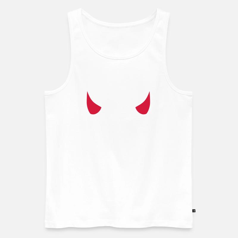 Teufel - Männer Premium Bio Tank Top - Weiß