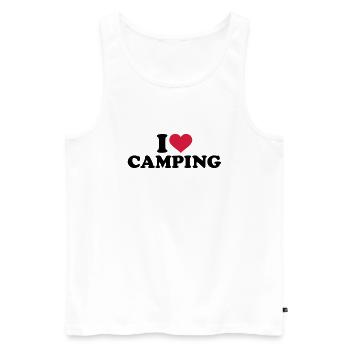 I love Camping - Men's Premium Organic Tank Top - white - Front - Michal (187cm)