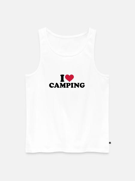 I love Camping - Men's Premium Organic Tank Top - white