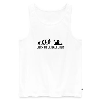 born to be bauleiter - Männer Premium Bio Tank Top - Weiß - Vorne - Michal (187cm)