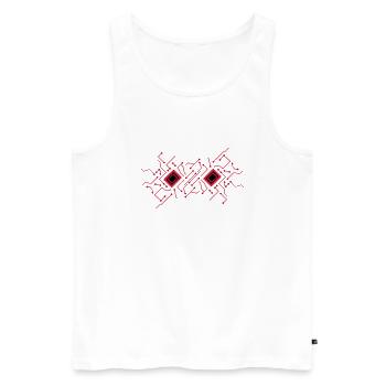 schaltkreis technik leitungen mikrochip festplatte - Männer Premium Bio Tank Top - Weiß - Vorne - AI Model Male 178 light (178cm)