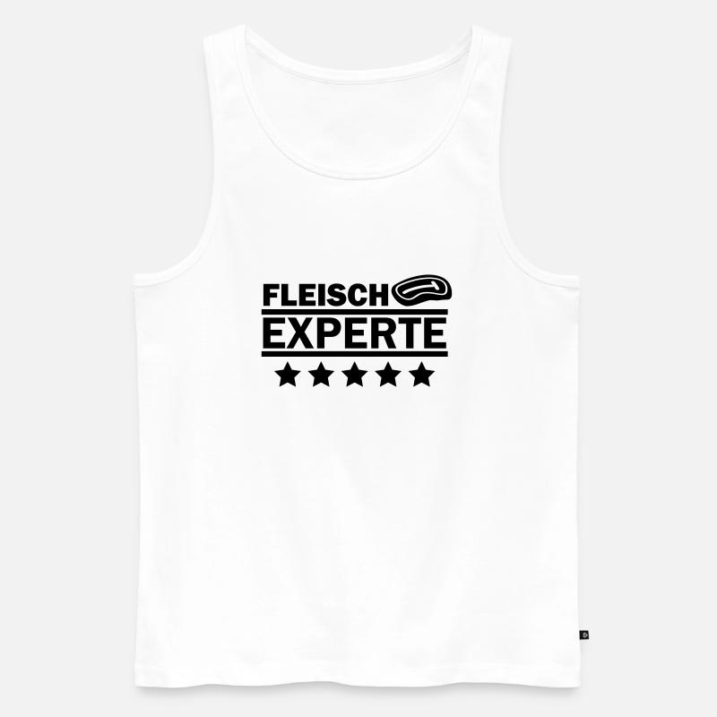 fleisch experte - Männer Premium Bio Tank Top - Weiß