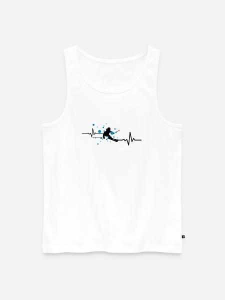 Winter - Skifahrer Puls - Männer Premium Bio Tank Top - Weiß