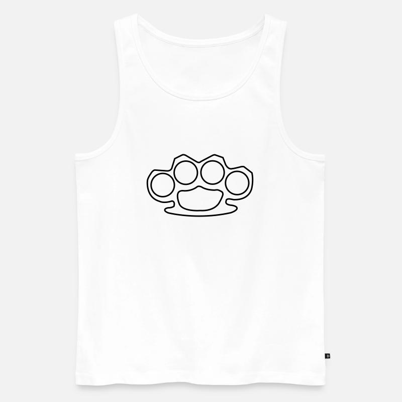 schlagring - Männer Premium Bio Tank Top - Weiß