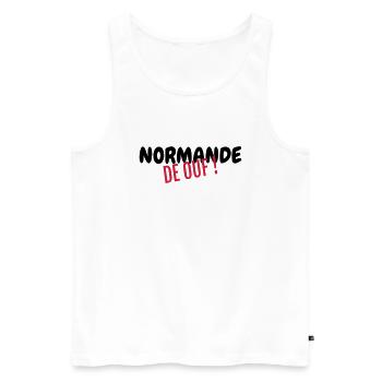 Normandie / Normand / Normande / France - Männer Premium Bio Tank Top - Weiß - Vorne - AI Model Male 178 light (178cm)