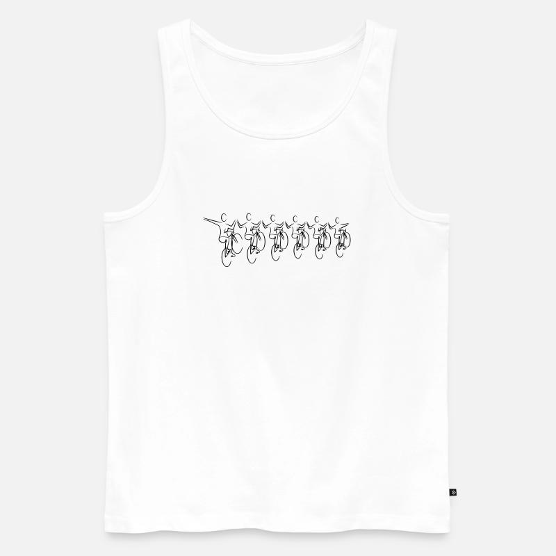6er Kunstradsport 005 - Männer Premium Bio Tank Top - Weiß