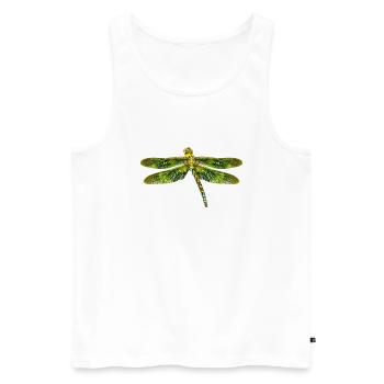 dragon-fly - Men's Premium Organic Tank Top - white - Front - Michal (187cm)